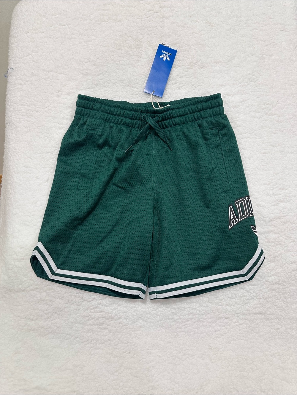 Boy’s Adidas Green Mesh Athletic Shorts